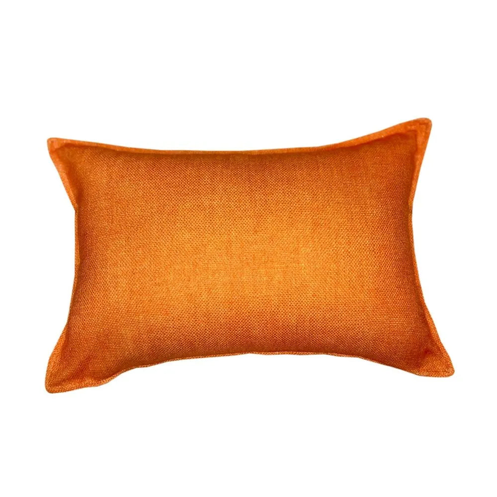 Product photograph of Malini Linea Rectangle Cushion In Orange from Olivia's