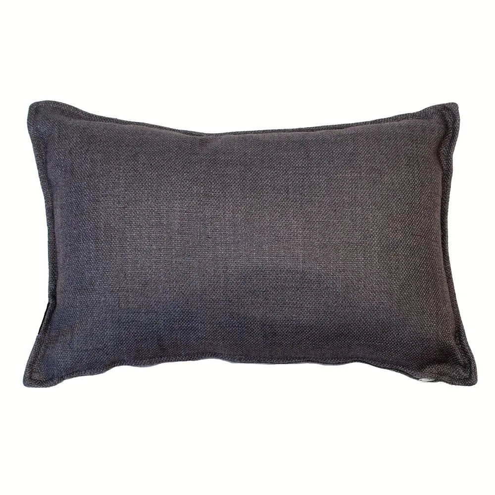Malini Linea Rectangle Cushion In Slate