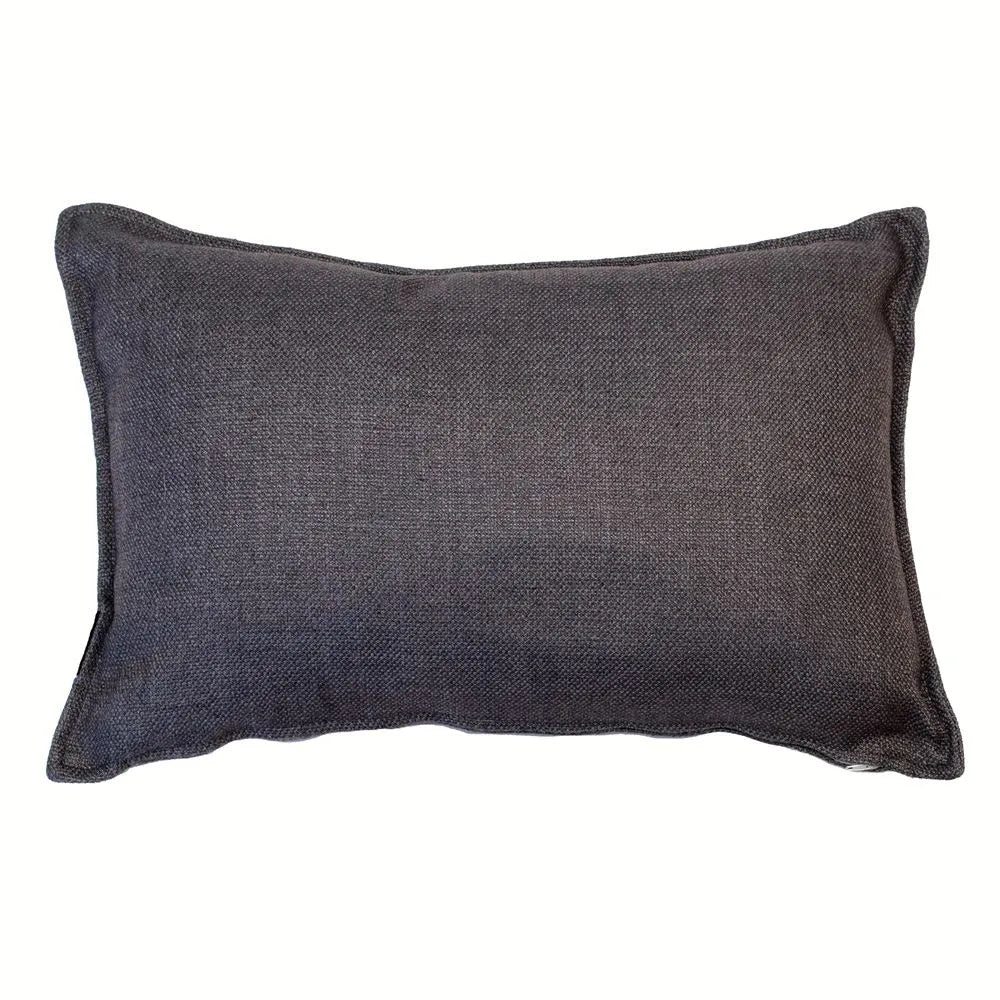 Product photograph of Malini Linea Rectangle Cushion In Slate from Olivia's