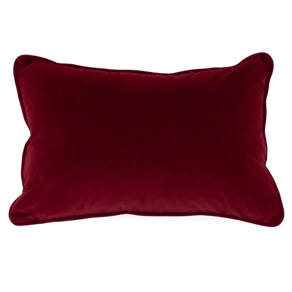 Malini Luxe Rectangle Cushion In Bloodred