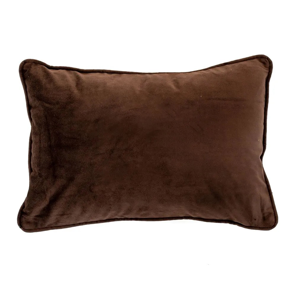 Product photograph of Malini Rectangle Luxe Cushion In Chocolate from Olivia's
