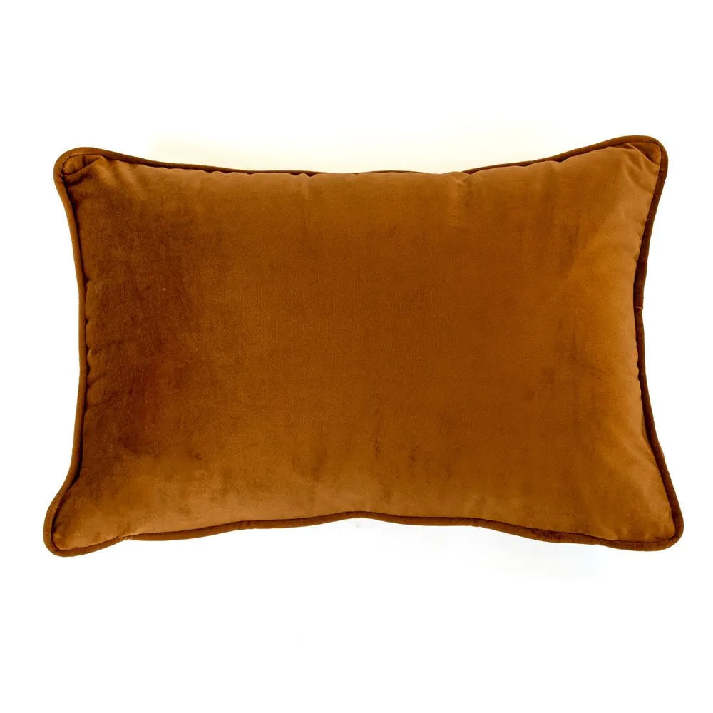 Product photograph of Malini Luxe Rectangle Cushion In Tan from Olivia's