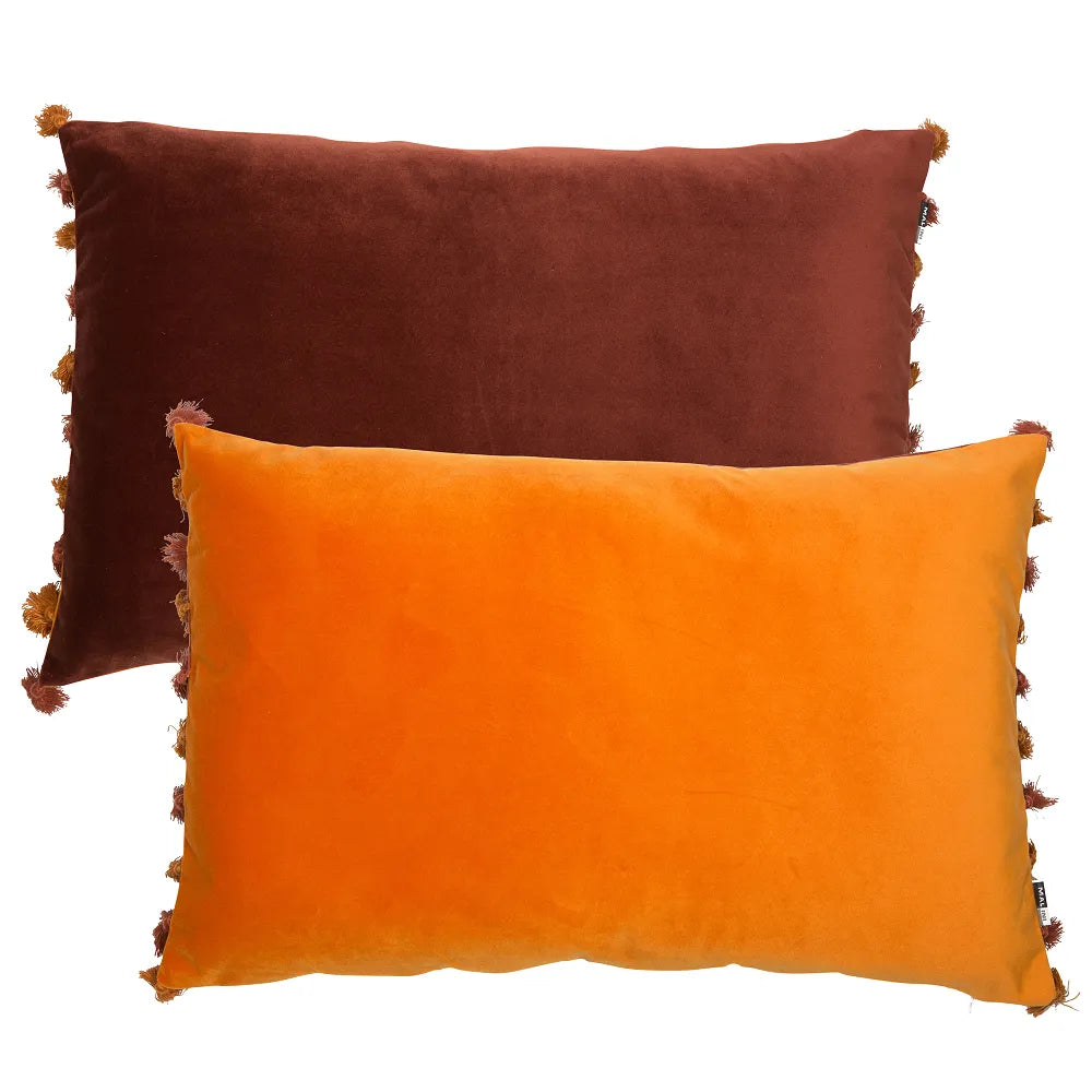 Malini Nappa Cushion In Wine Rust