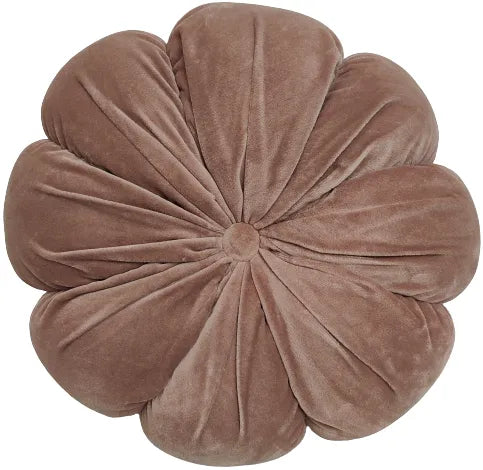 Product photograph of Malini Round Fleur Cushion In Mink from Olivia's