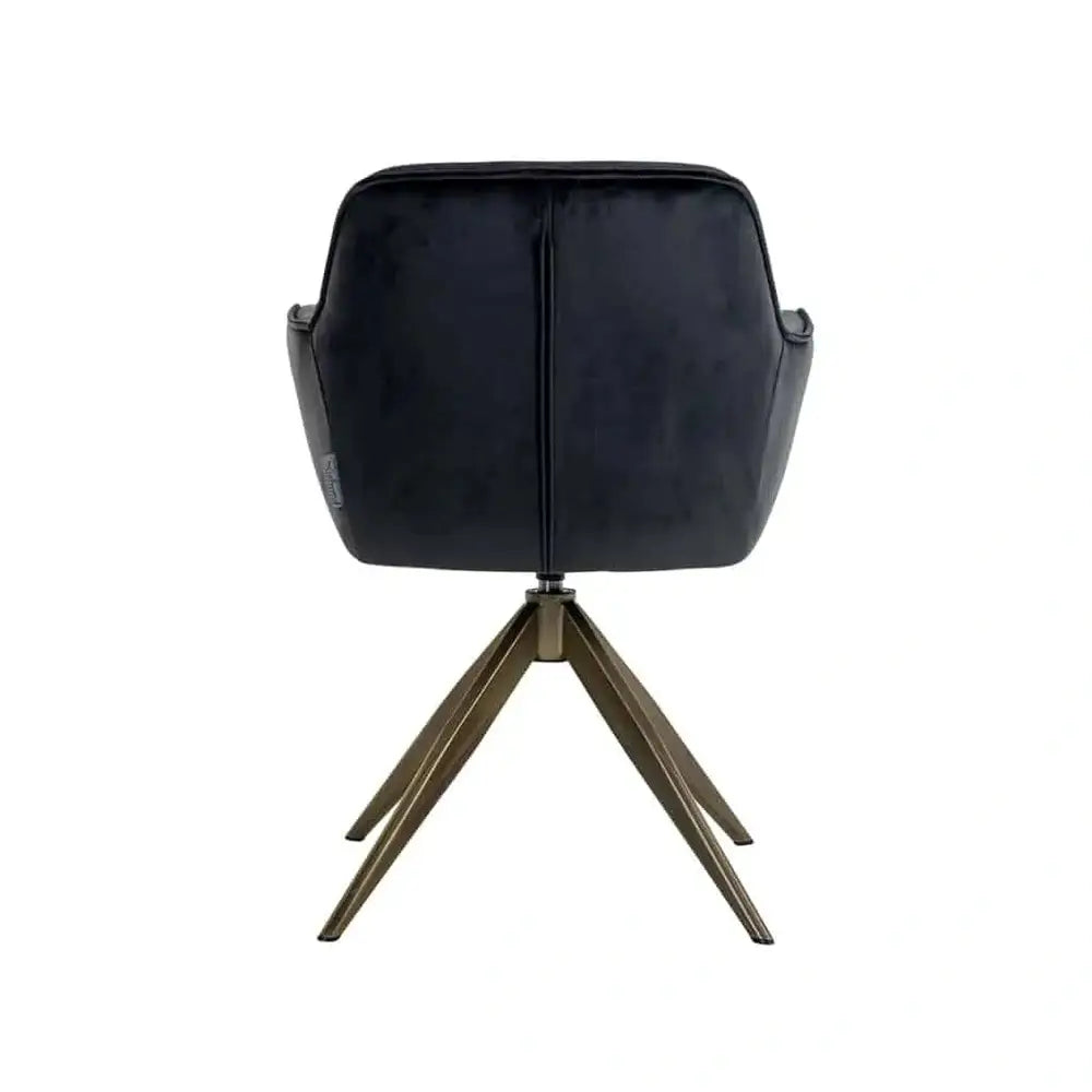 Product photograph of Richmond Interiors Aline Antraciet Velvet Swivel Chair from Olivia's.