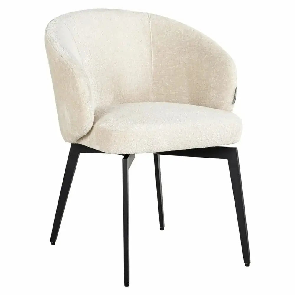 Product photograph of Richmond Interiors Amphara Chenille Chair In White from Olivia's