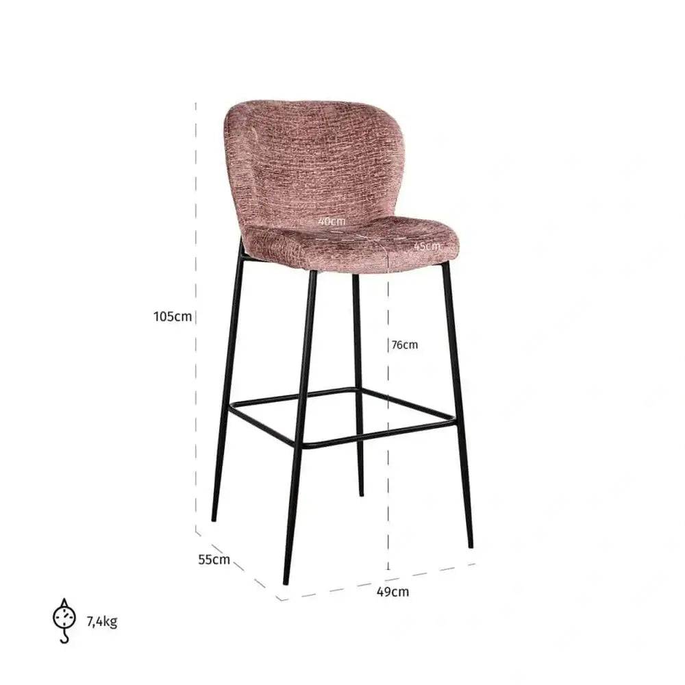 Product photograph of Richmond Interiors Darby Pale Fusion Bar Stool from Olivia's.