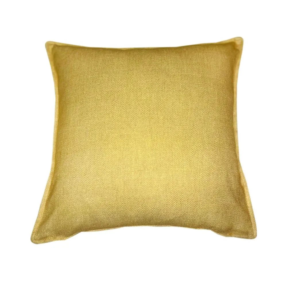 Malini Linea Square Cushion In Mustard