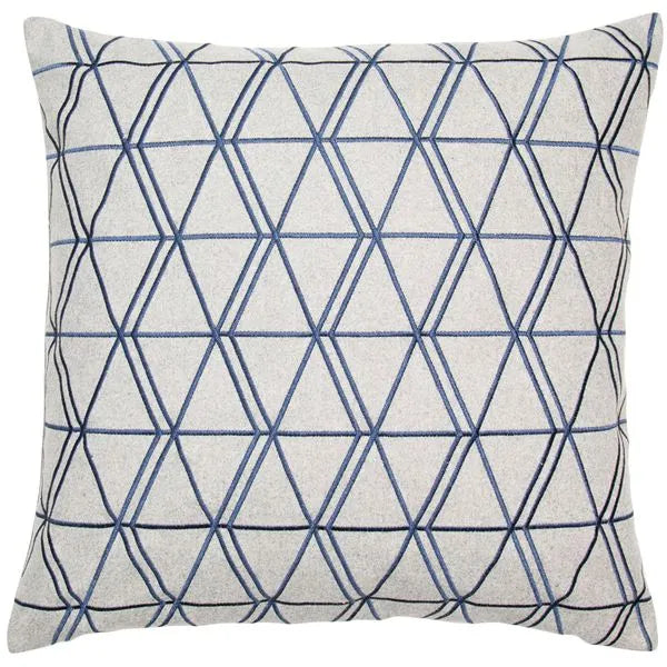 Product photograph of Malini Ludwig Cushion In Navy from Olivia's