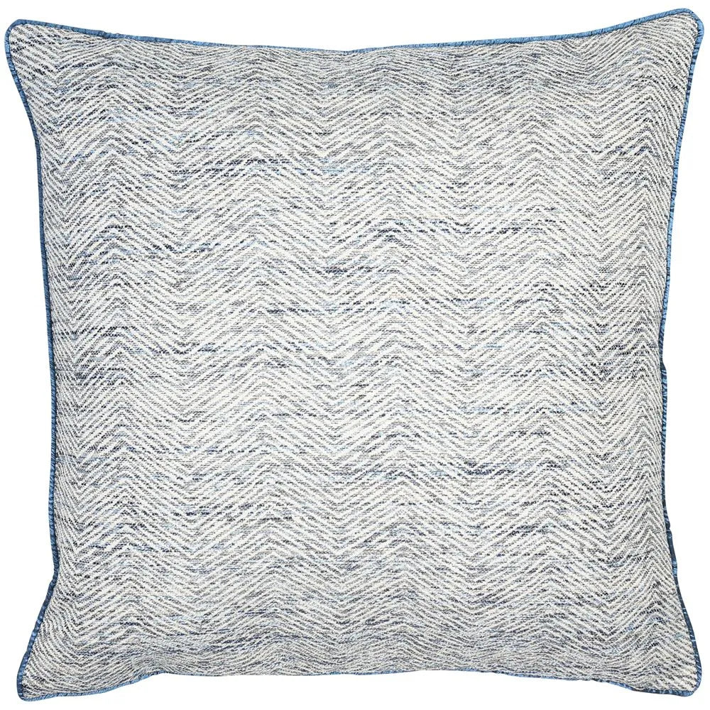 Product photograph of Malini Ripple Cushion In Navy - 43cm from Olivia's