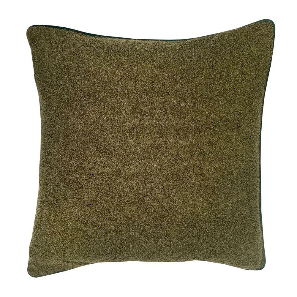 Product photograph of Malini Textura Cushion In Olive from Olivia's