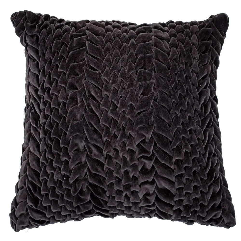 Product photograph of Malini Dunand Cushion In Black from Olivia's