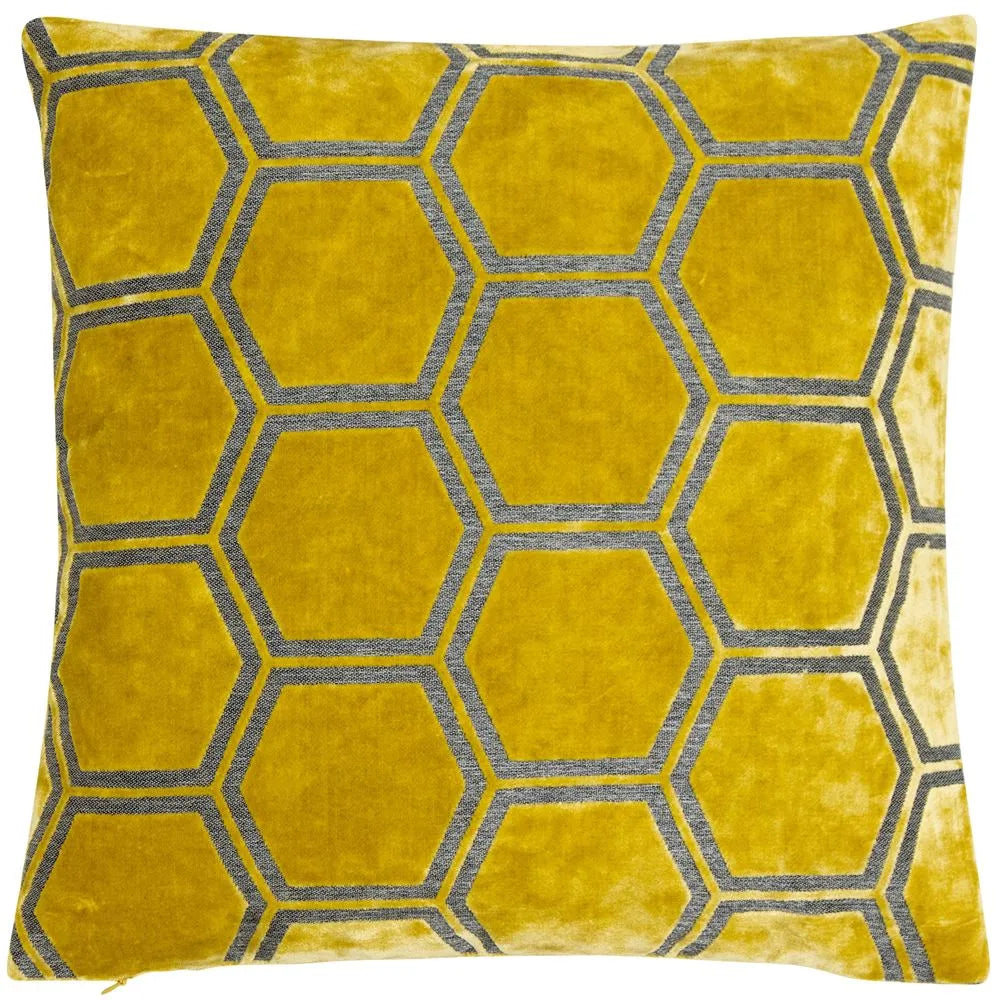 Malini Ivor Cushion In Mustard