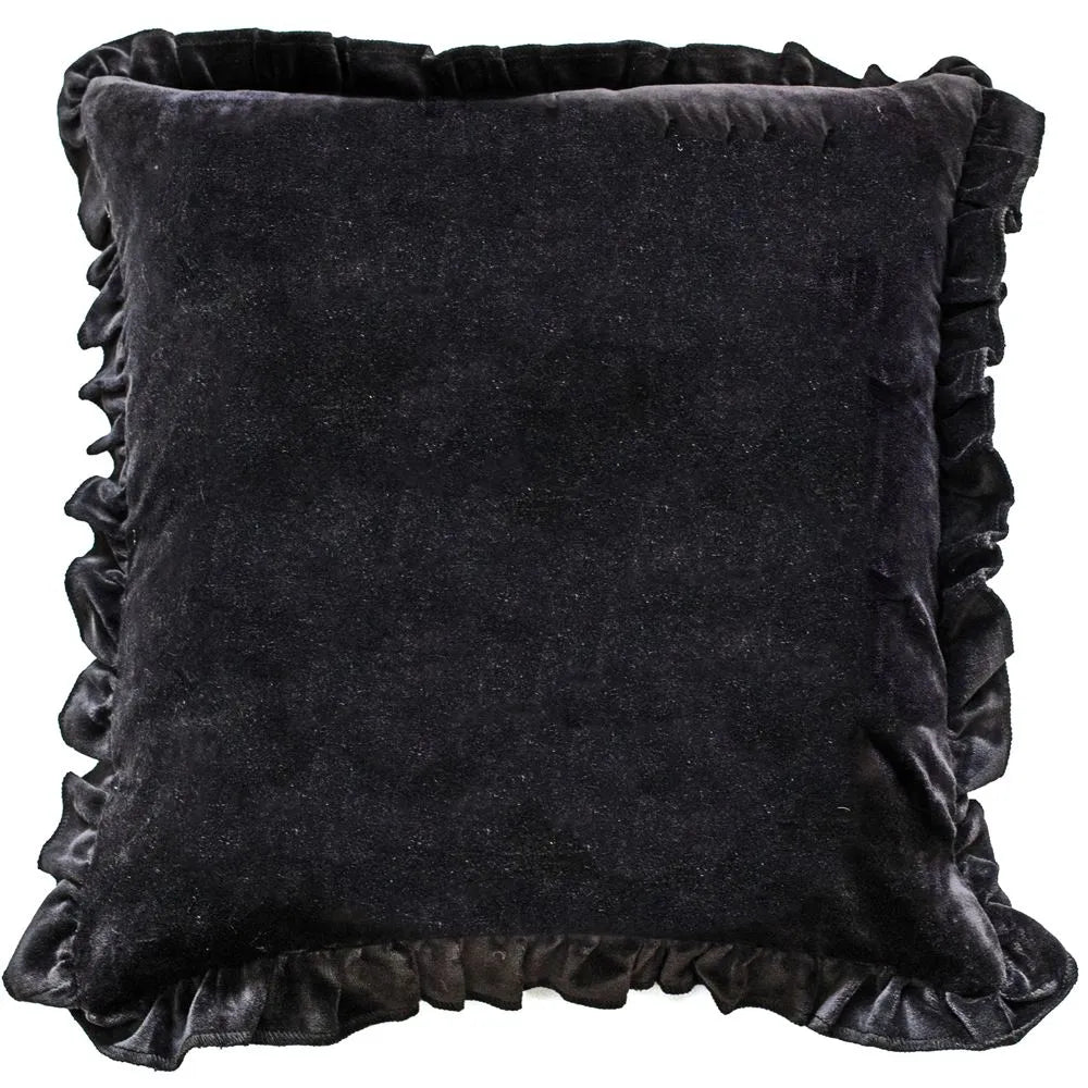 Product photograph of Malini Layla Cushion In Black from Olivia's