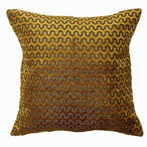 Product photograph of Malini Oslo Cushion In Gold from Olivia's