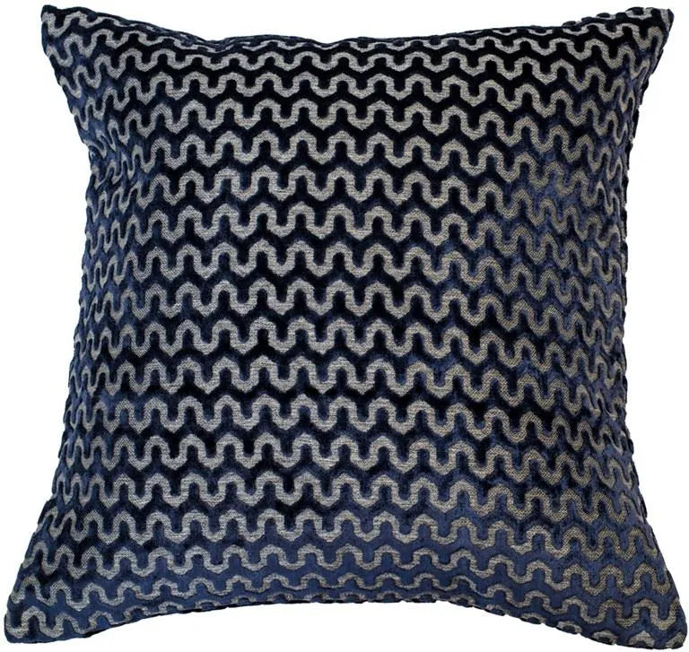 Product photograph of Malini Oslo Cushion In Navy from Olivia's