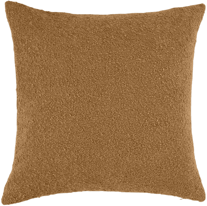 Product photograph of Malini Rubble Boucle Cushion In Tobacco Brown from Olivia's