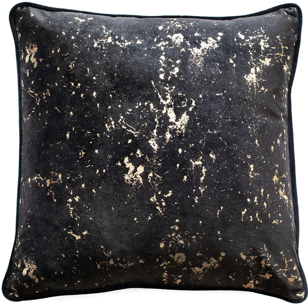 Product photograph of Malini Shimmer Cushion In Black from Olivia's