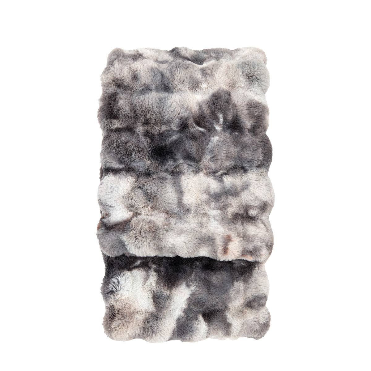 Product photograph of Marshmallow Marble Rabbit Fur Throw from Olivia's