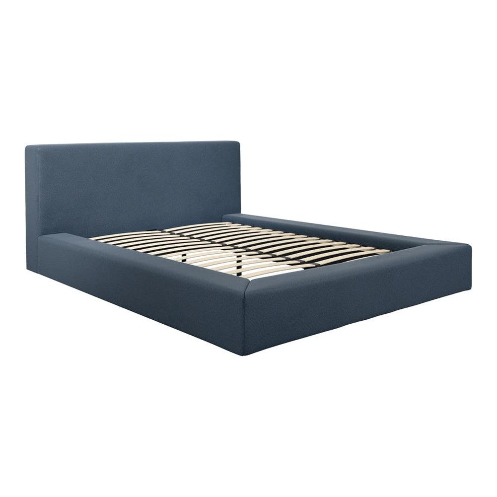 Oco Camden Double Bed In Ink Blue Weave