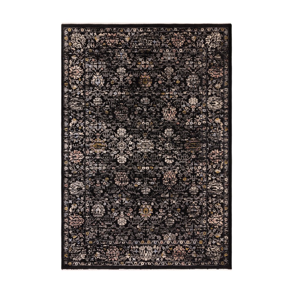 Product photograph of Asiatic Carpets Sovereign Rug Black Vintage Floral 160x240cm from Olivia's