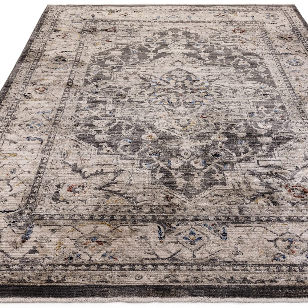 Product photograph of Asiatic Carpets Sovereign Rug Charcoal Medallion 160x240cm from Olivia's.