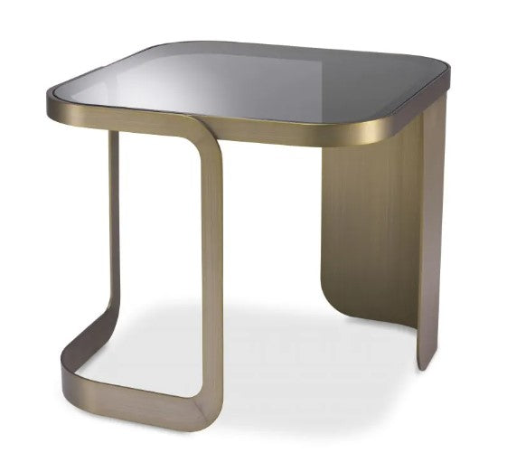 Product photograph of Eichholtz Numa Side Table In Brushed Brass Finish from Olivia's