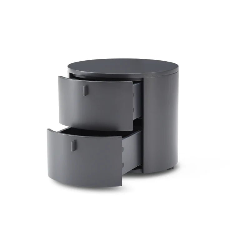 Product photograph of Tommy Franks Sims Bedside Table In Matte Anthracite from Olivia's.