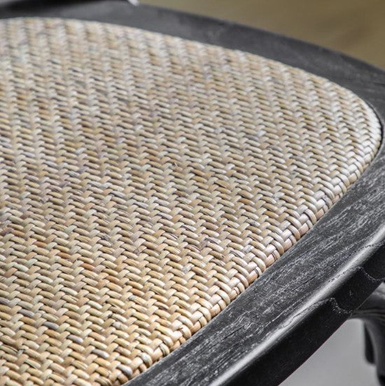 Product photograph of Caf Bar Stools Set Of 2 - Black Rattan from Olivia's.