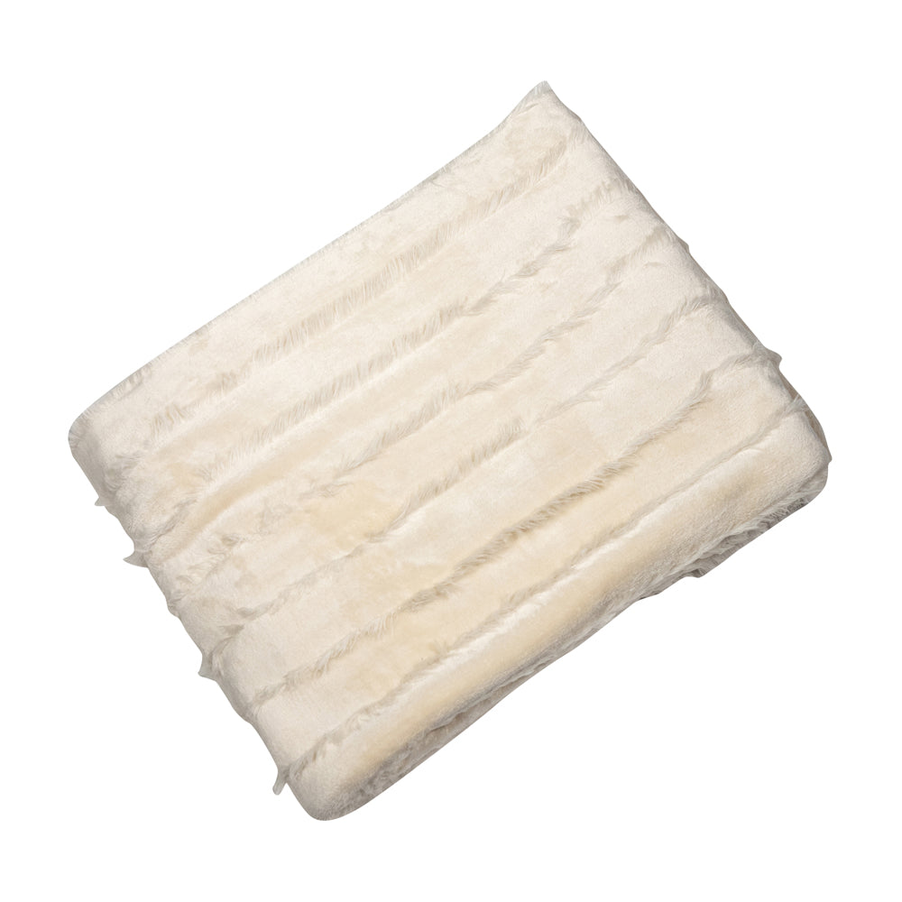 Malini Volga Ruffle Throw In Ivory Outlet