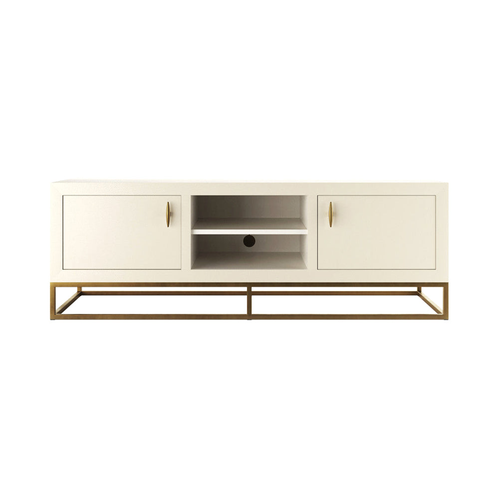 DI Designs Hampton TV Unit - Ivory Shagreen