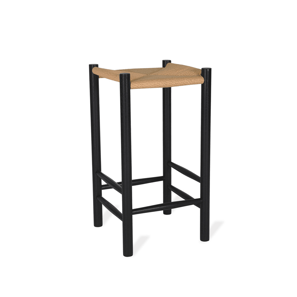 Product photograph of Garden Trading Longworth Bar Stool With Black Frame In Oak from Olivia's