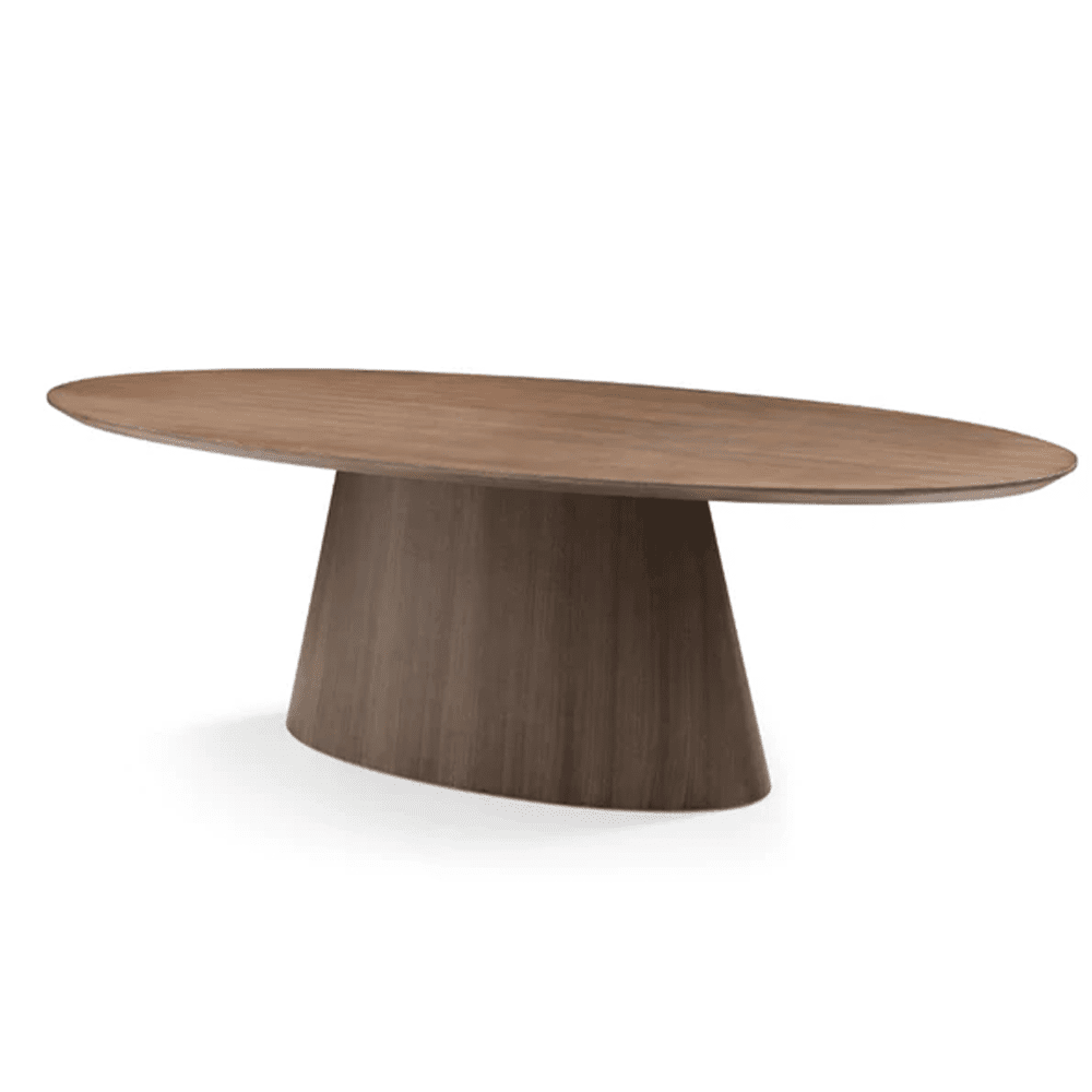 Product photograph of Tommy Franks Tavamo Oval Dining Table In Walnut from Olivia's.