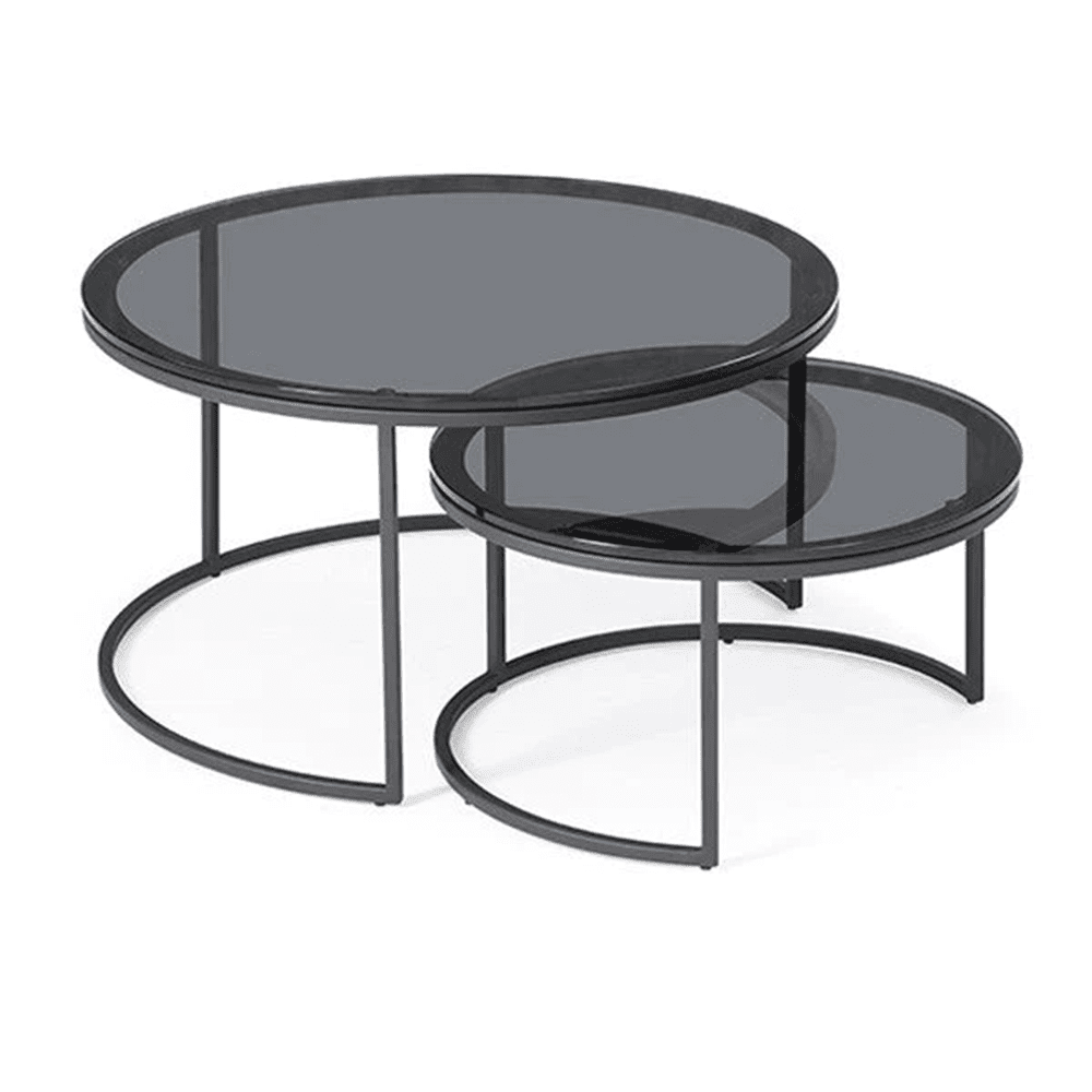 Product photograph of Tommy Franks Wheel Glass Coffee Table from Olivia's