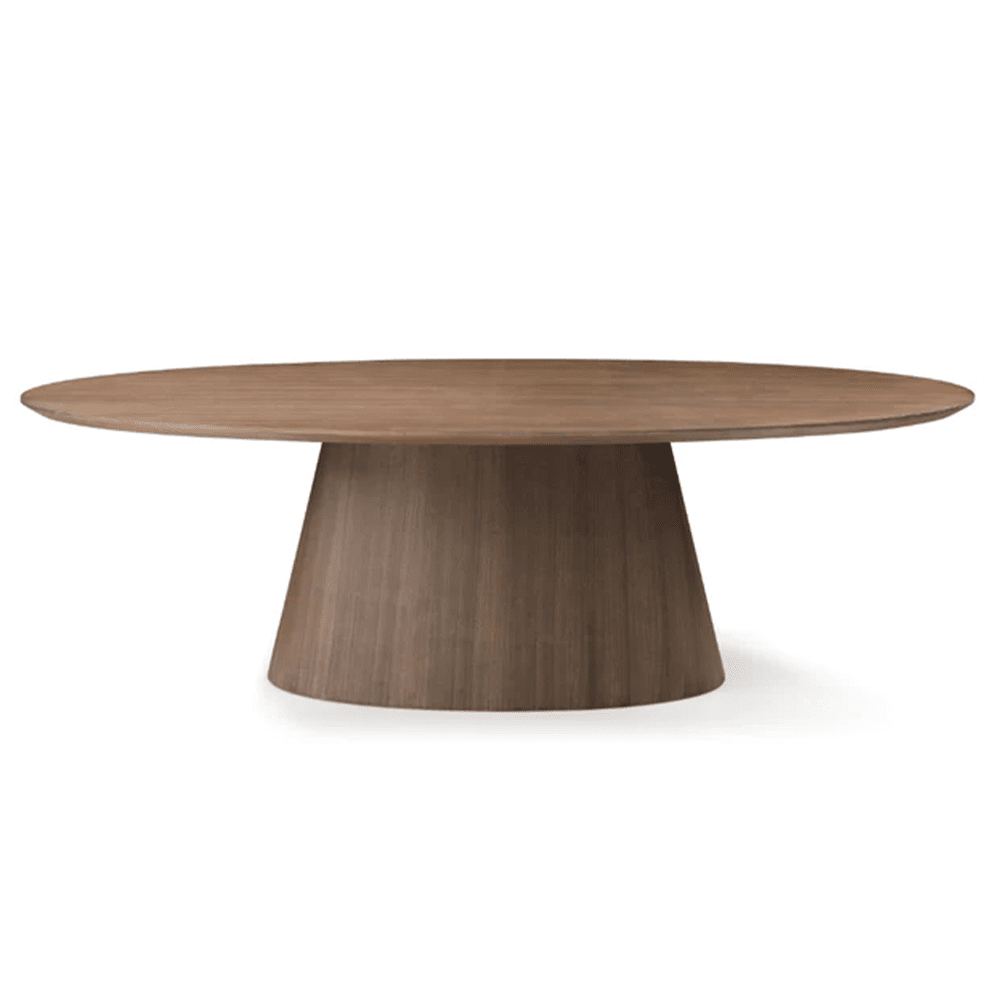 Product photograph of Tommy Franks Tavamo Oval Dining Table In Walnut from Olivia's