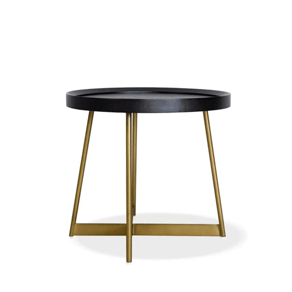 Product photograph of Tommy Franks Lane Oak Side Table In Smoke Gold from Olivia's