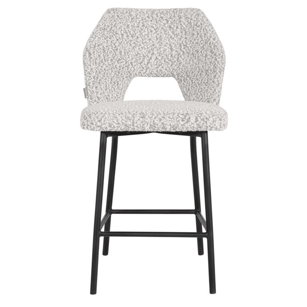 Product photograph of Must Living Bloom Boucle Counter Chair In Light Grey from Olivia's.