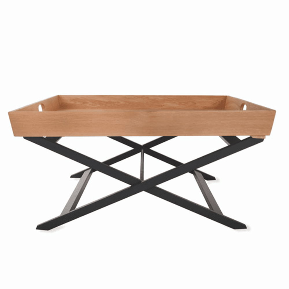 Product photograph of Garden Trading Square Butlers Coffee Table In Carbon Oak from Olivia's