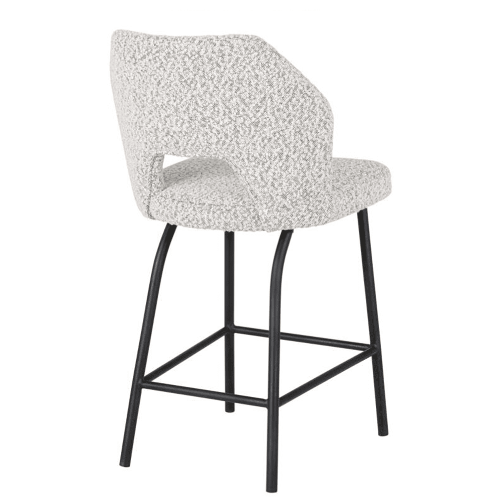 Product photograph of Must Living Bloom Boucle Counter Chair In Light Grey from Olivia's.