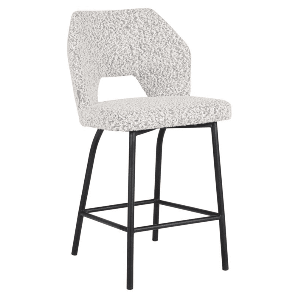 Product photograph of Must Living Bloom Boucle Counter Chair In Light Grey from Olivia's