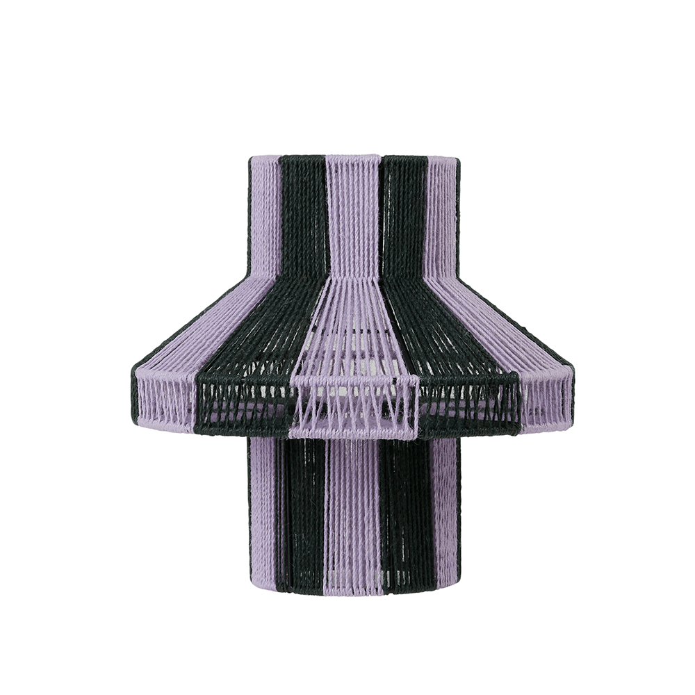 Product photograph of Broste Copenhagen Diana Lampshade In Forest Green Orchid Light Purple Large from Olivia's