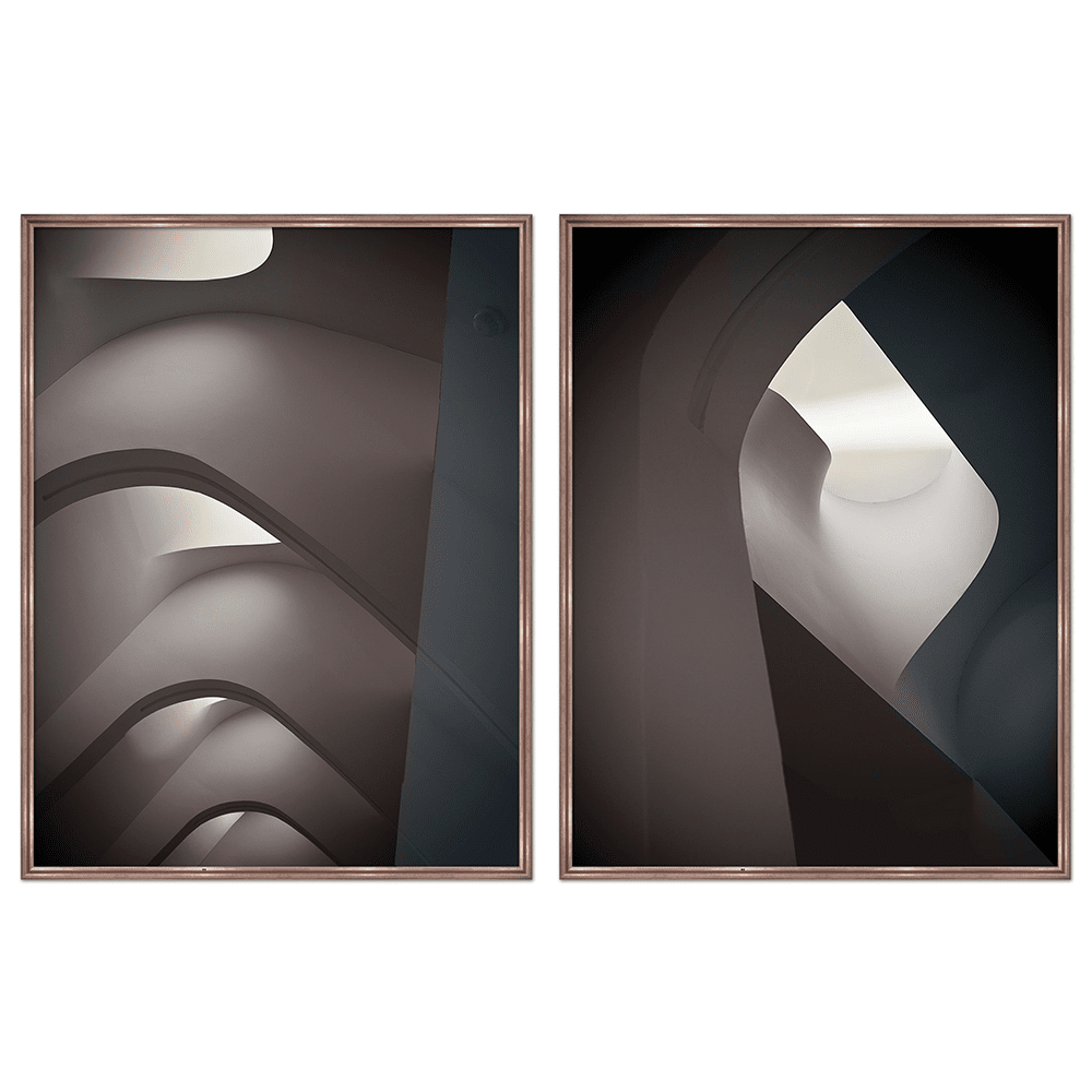 Product photograph of Quintessa Art Set Of 2 Vaults Under Glass Print 100 X 80cm from Olivia's