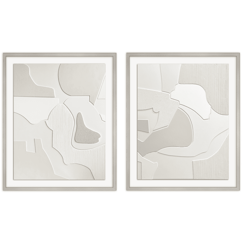 Product photograph of Quintessa Art Set Of 2 Mauvar Hand Painting 100 X 80cm from Olivia's