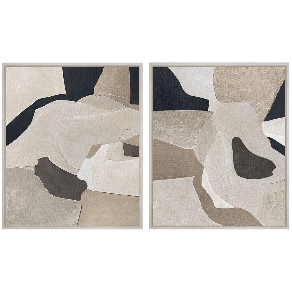 Product photograph of Quintessa Art Set Of 2 Mauv Hand Painting 124 X 104cm from Olivia's
