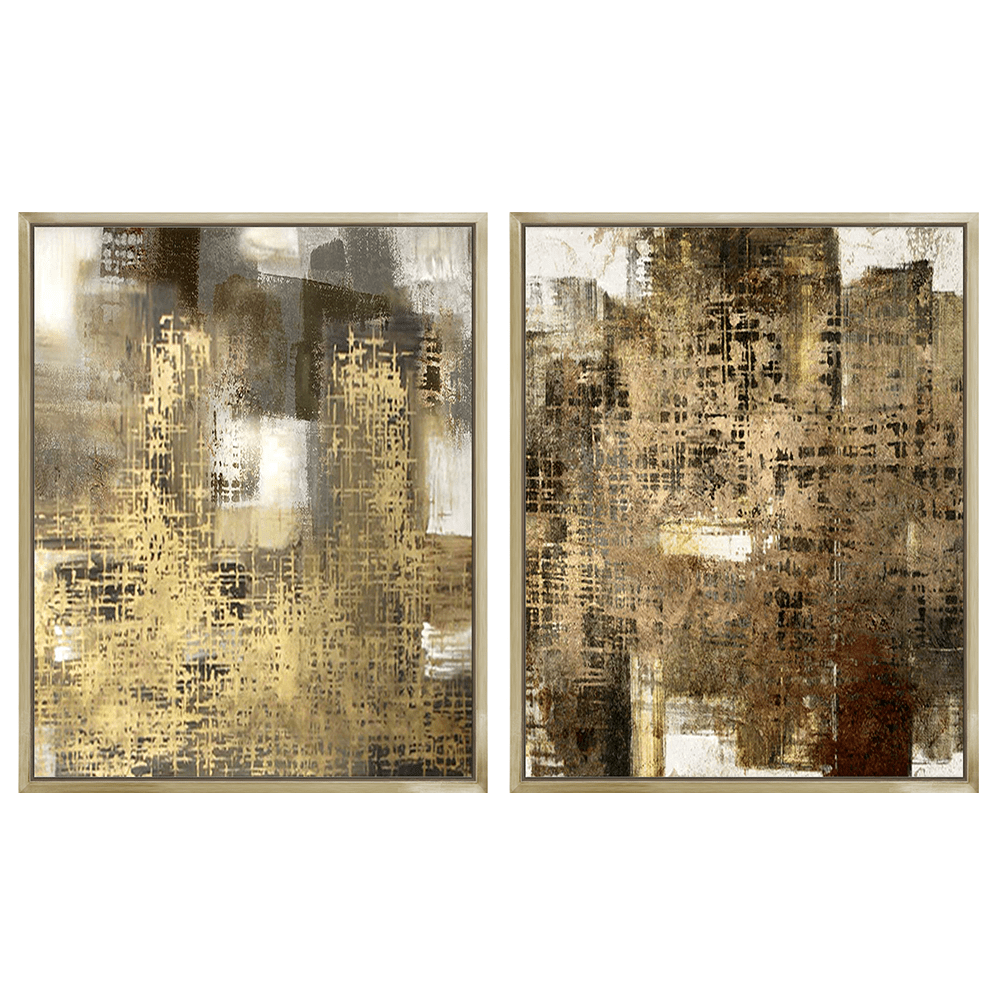 Product photograph of Quintessa Art Set Of 2 Valona Under Glass Print 120 X 100cm from Olivia's