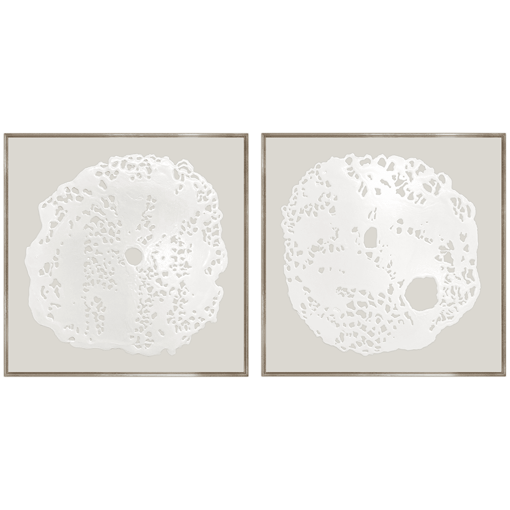 Product photograph of Quintessa Art Set Of 2 Biscout Hand Painting 100 X 100cm from Olivia's