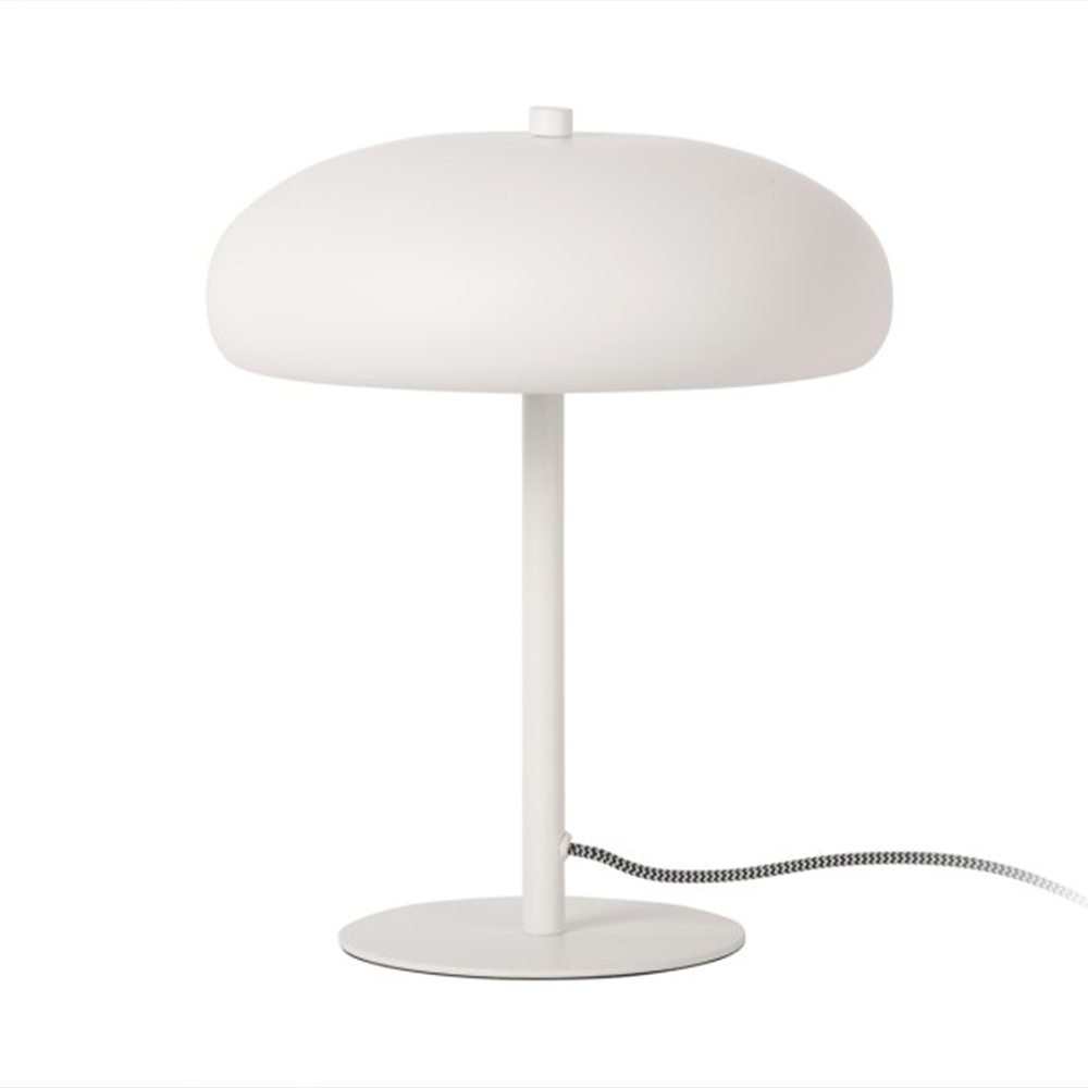 Leitmotiv Pair Of 2 Iron Shroom Table Lamps In White