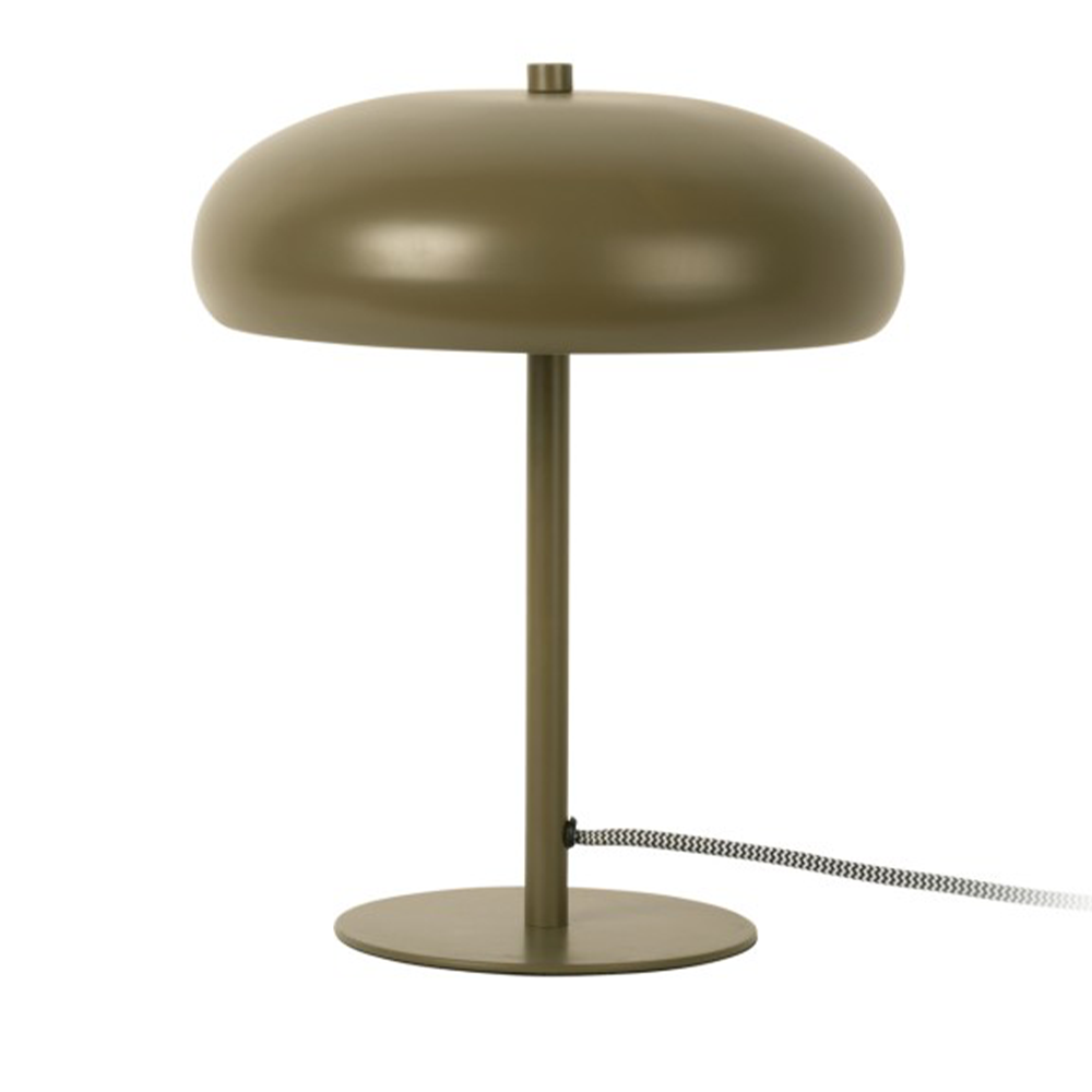 Leitmotiv Pair Of 2 Iron Shroom Table Lamps In Moss Green