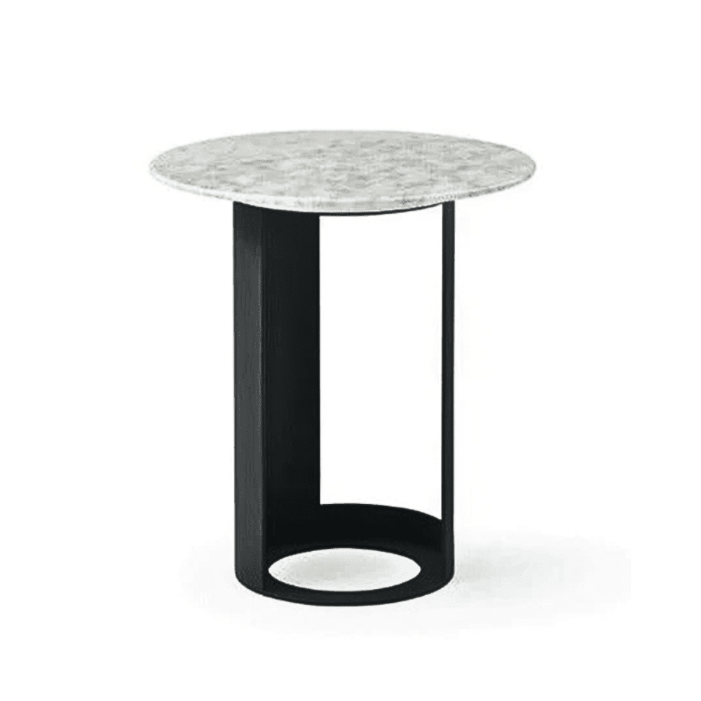 Product photograph of Tommy Franks Alban Side Table In Carrara White from Olivia's