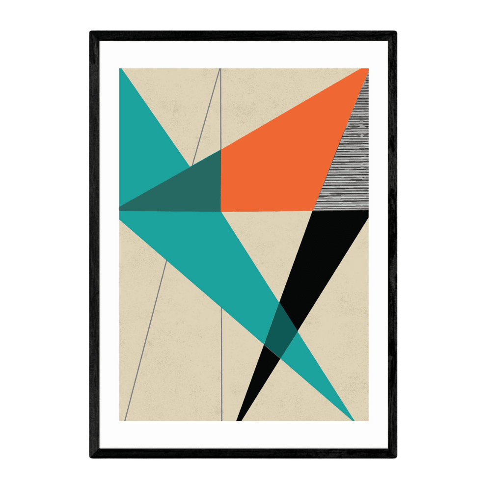 Product photograph of Diagonal Unity By Rocket 68 - A1 Black Framed Art Print from Olivia's